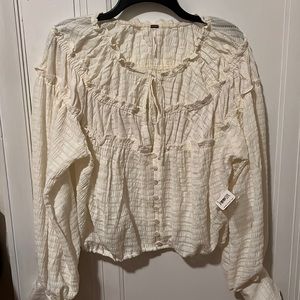 Beautiful free people blouse  size large